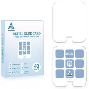 lot 4428 image: 40 Pcs Sticky Refill Glue Cards, Replacement Glue Boards, Compatible with Safer Home SH502, Dynatrap DT3005W-DS3, DT23005-06, Targets Moth, Fly, Mosquito, Gnat and More, Extremely Sticky, Value Pack