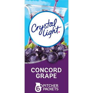 lot 4444 image: Crystal Light Concord Grape Sugar Free Drink Mix Caffeine Free  6 ct Pitcher Packets