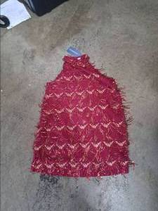lot 4469 image: Burgundy Lace Dress XL