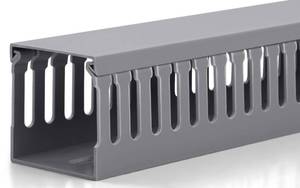 lot 5342 image: ZhiYo 2 x 2in Professional Server Rack Cable Management Raceway, 99in(6X L16.5in) Cable Raceway Kit, Electrically Safe PVC Open Slot Wire Raceway for Under DeskComputerNetwork Cords, Grey