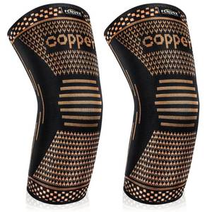 lot 6181 image: FCNUSX Copper Elbow Brace Compression Sleeves for Pain Relief Men & Women, Arm Support Forearm Pads Braces for Tendonitis, Tennis, Golfers, Arthritis, Weightlifting (Medium, Black)