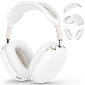 lot 12180 image: Silicone Case Cover for AirPods Max 21 (202620242020), Ear Pad Case CoverEar Cups CoverHeadband Cover for AirPods Max 2&1 (USB-CLightning), Accessories for Apple AirPods Max 2 Headphones, White