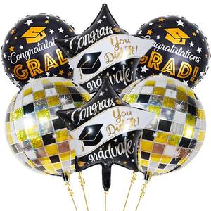 lot 12181 image: 6Pcs Graduation Balloons Congrats Grad Balloons Class of 2026 Balloon for College High School Graduation Party Decorations