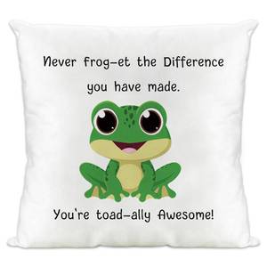 lot 12189 image: Aelciyue Inspirational Gifts for Women - Christmas Birthday Retirement Gift for Woman Valentines Bosses Day Gifts for Employee Boss Coworkers Friends Frog Pillowcase Decor 18x18 Pillow Cover Frog Gift