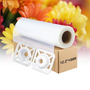 lot 14482 image: Marspark 1 Roll 12.2 x 98.4 ft Transparency Film for Inkjet Printer Waterproof Inkjet Film for Silk Screen Printing Milky Transparency Roll for Printing Clear Projectors Photographic