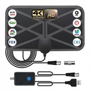 lot 18114 image: TV Antenna Indoor Digital Antenna Portable TV Antenna for Local Channels Supports 4K 1080p Smart TVs - Includes Signal Amplifier 16.5-Foot HDTV coaxial Cable
