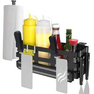 lot 18124 image: Griddle Caddy for Blackstone Griddles Accessories, Space Saving Grill Accessories Storage Caddy, BBQ Accessories Holder for Blackstone 28-36 Grill with a Magnetic Tool Holder Paper Towel Holder