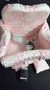 lot 18160 image: Kids Pink Bow Cushion Seat for Shopping Cart, 6-48 Months