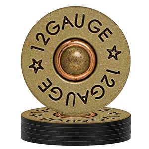 lot 18175 image: Swooflia Coasters for Drinks Coffee Table, 12 Gauge Vintage Bronze Silicone Absorbent Cup Coaster Set Housewarming Kitchen Home Wooden Desk Office Bar Tabletop Decor 6 Pack