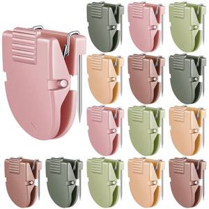 lot 18195 image: Feifeiya 15 Pcs Cubicle Clips Fabric Panel Cubicle Accessories Fabric Partition Panel Wall Clip Office Photos Wall for Notes Memos Standard Size, 40-Sheet Capacity (Maillard Color)
