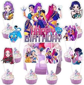 lot 12191 image: Demon Hunters Happy Birthday Party Decorations Cake Toppers X004WZLG7V