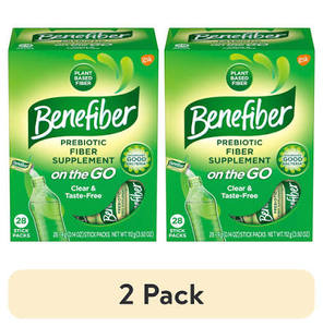 lot 14059 image: Benefiber Prebiotic Fiber Supplement On The Go 36 Stick Packs 2 Pack Set