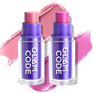 lot 6213 image: Glam Code Cream Blush for Cheeks - Face Makeup Stick for Eyes, Lips & Cheeks, Multi-Use Cream Blush Balm Sticks Set with Natural Flush, Hydrating & Long-lasting��Vegan & Cruelty-Free - #04