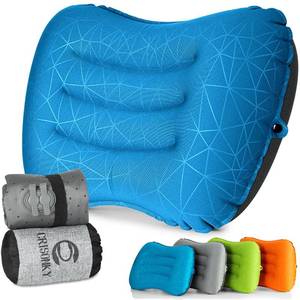 lot 6293 image: Crisonky Camping Pillow - Inflatable Pillow - Travel Pillows for Backpacking & Airplane, Lumbar Support 2.0 Blow Up Pillow, Ultralight Compressible, Comfortable, Ergonomic Pillows
