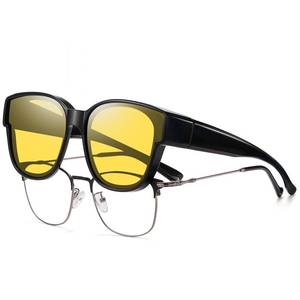 lot 6335 image: GEGURI Night Vision Driving Glasses Fit Over Glasses Women & Men Nighttime Eyewear Anti Glare Polarized with Yellow Lens