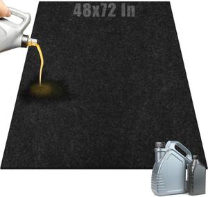 lot 9466 image: Papillon Oil Spill Mat & Garage Floor Mat  36 x 60 Oil Change Mat for Under Car - Highly Leak-Proof, Non-Slip, Durable, Washable, Waterproof, Black