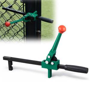 lot 9471 image: LEIFIDE 1 Pc Chain Link Fence Stretcher Tool Ratcheting Wire Tightener Puller for Woven Wire Fence 1.7-9 Tension Range Hooked Groove One-Hand Operation (16.5 Inch,Green)
