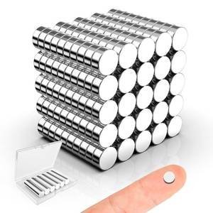 lot 10152 image: Magnets for Crafts, Caturledas 250 Pack 5x2mm Small Round Magnetic Rare Earth Neodymium Refrigerator Magnet for Home Kitchen Office School Crafts 3D Printing Industrial Scientific Purpose, Silver
