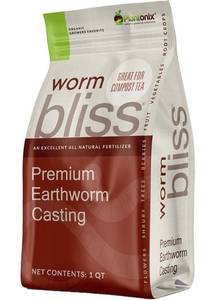 lot 10155 image: Worm Bliss (1 Qt) - Organic Worm Castings for Plants & Gardening - OMRI-Listed Earthworm Castings for Plants, Vegetables, Flowers, & Potting Soil - Organic Garden Fertilizer Rich in Nutrients