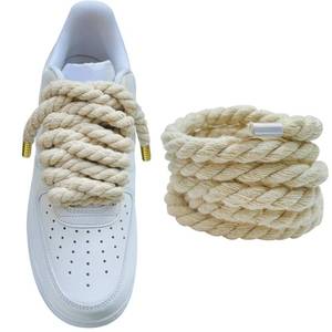 lot 10156 image: Lopau Thick Rope Shoe Laces for Air Force 1 Sneakers, Chunky Fat Rope Laces for Dunks,AF1,Air Jordan Shoes, Replacement Jumbo Shoelaces Strings for DIY Custom Accessories