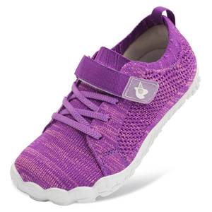 lot 10164 image: LeIsfIt Kids Girls Boys Shoes Wide Barefoot Shoes Kids Anti-Slip Sneakers Lightweight Hiking Sneakers for Toddler Little Big Kid Purple 1 Big Kid