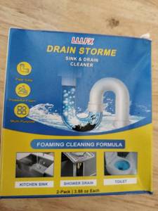lot 10260 image: ILLFX Drain Storme Sink & Drain Cleaner 2-Pack 3.88 oz