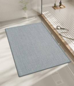 lot 10268 image: chakme Bathroom Rugs Mat U-Shaped 24x17, Ultra ThinNon Slip Bath Mat Small Quick Dry Absorbent Bath Matfor Bathroom Floor, (Light Grey, U-24x17)