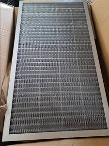 lot 3380 image: Metal Mesh Air Filter with Framed Border Large Panel