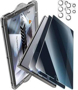 lot 4058 image: iGluz 22 Pack Privacy Tempered Glass Screen Protector for Samsung Galaxy S24 Ultra 6.8in, 9H Ultra-Sensitive Glass with 0.02s Fingerprint Unlock Support, Anti-Spy, Easy Installation, Case-Friendly