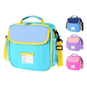 lot 6368 image: ZAZIWZ Lunch Bag for Kids Insulated Lunch Boxe for Boys Girls Small Reusable Cooler Tote Lunchbag Back to School Cute Lunchbox for Teens (light blue)