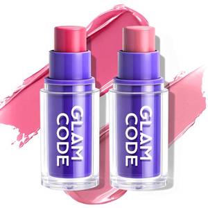 lot 6457 image: Glam Code Rose Blush for Cheeks - Face Makeup Stick for Eyes, Lips and Cheeks, Dual-Color Multi-Use Cream Blush Balm Set with Natural Flush, Hydrating and Long-lastingVegan and Cruelty-Free - 03#