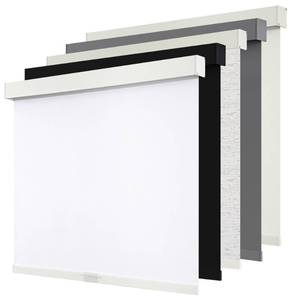 lot 9482 image: SUNOFF Cordless Blackout Roller Shades Blinds for Windows Free-Stop,Pull Down Room Darkening with Valance,Thermal Insulated Woven Fabric Window Door Blinds for Home,Office,White 59in W x 72in L