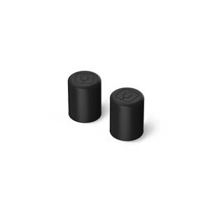lot 10393 image: BrMate Magnetic Straw Caps  Silicone Straw Topper 2-pack  Dust and Dirt Resistant  Compatible with All Era and Resa Tumblers (Navy Polka Dots)