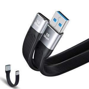 lot 10427 image: USB C to USB 3.0 Adapter,10Gbps USB C Male to Type C Female Adapter OTG Bidirectional Cable, Thunderbolt3 to USB 3.0 Flat Cable for PCs and Laptops