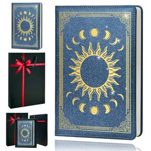 lot 12304 image: QDWXDEL Premium Leather Journal for Women - Moon Phase A5 Notebook with 100gsm Thick Paper, Travel Journal Gift Set (Moon Phase Blue)