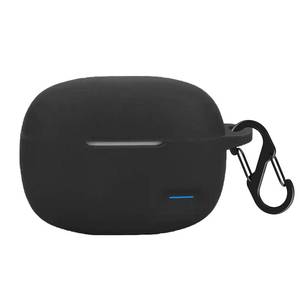 lot 12313 image: VAEKNVG Silicone Case for EarFun Air Mini 2, Shockproof Protective Earbuds Cover with Carabiner Accessories (Black)