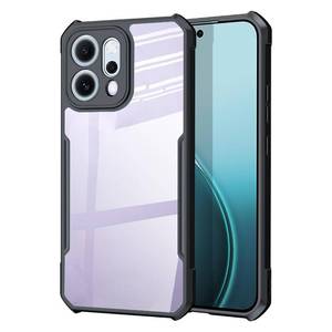 lot 12322 image: Guizzcg for Oppo Reno 14 Pro Case, Ultra-Thin Cover Soft TPU Bumper  Acrylic Clear Back Military Grade Airbags Shookproof Drop Protection,Black