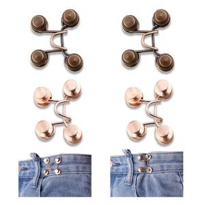 lot 12362 image: Jean Pant Waist Tightener for Men Women Adjustable Waist Buckle Extender Set Jean Buttons for Loose Jeans Button Pins for Women Girls Buckle Tightener 4 Jean Button Tightener