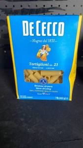 lot 12396 image: De Cecco Tortiglioni no. 23 Pasta 1 lb (453 g)