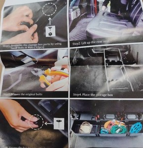 lot 13629 image: Vehicle Rear Seat Storage Box Organizer with Installation Hardware