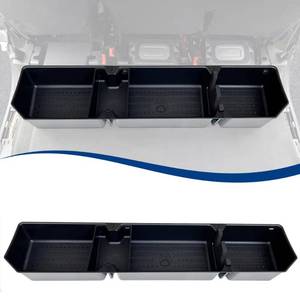 lot 13632 image: XPHAZZ Rear Underseat Storage Compatible with 2015 F-150 2017 F-250 F-350 F-450 F-550 Pickup ABS Under Seat Organizer Bin (ABS - Black, 2015 F150)