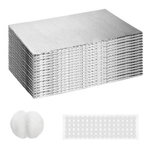 lot 13633 image: 2 Car Garage Door Insulation Kit, 16 Pcs Double Bubble Panels Reflective Insulating Aluminum Radiant Barrier Thermal with Self Adhesive Dots Set for Garage Greenhouse Attics Walls (23.6 x 47.2 Inch)