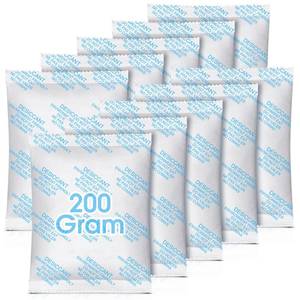 lot 14117 image: Joyfolk 10 Pack 200 Gram Silica Gel Packets Desiccant Packs for Storage Food Safe Reusable Desiccant Moisture Absorber Packs for Spices Jewelry Clothes Shoes Electronics Seeds Safes, Etc