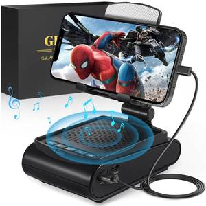 lot 14160 image: Birthday Gifts for Men, Cell Phone Stand with Wireless Bluetooth Speaker and Anti-Slip Base Hd Surround Sound with iPhoneipadSamsung Galaxy, Cool Gadgets for Men, Gift for Dad Him Husband Boyfriend