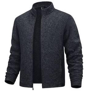 lot 14230 image: MAGCOMSEN Mens Zip Up Sweatshirt Casual Fleece Jacket with Zipper Pockets and Stand Collar Black M