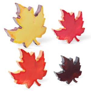 lot 14247 image: 4Pack Fall Maple Leaves Table Decor for Home, Fall Table Decorations for Office, Farmhouse Thanksgiving Home Decor