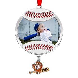 lot 14255 image: Baseball Ornaments for Christmas Tree, Baseball Christmas Ornaments, Baseball Gifts for Boys - Custom Baseball Photo Ornament, Baseball Ornaments 2025, Gifts for Sports Fans