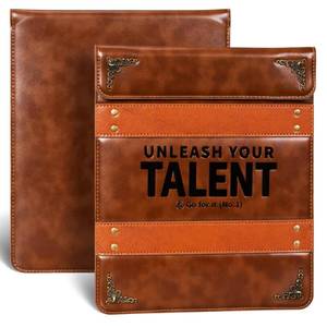 lot 14256 image: FTSOLSOH Laptop Sleeve 11 inch for MacBook Air 11 inch 201520142013201220112010 Vertical Slim Stylish Leather Computer Bag Compatible with Magic KeyboardSmart Keyboard Folio.YellowBrown
