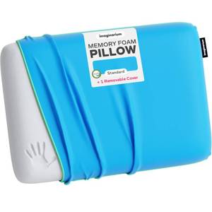 lot 17553 image: Imaginarium Memory Foam Pillow for Bed - 16in x 24in Standard � Fun Decorative Colorful Pillow for Sleeping - Back, Stomach and Side Sleepers � Includes Cooling Cover (Cosmic Blue)