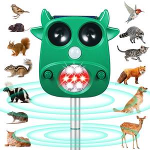 lot 17559 image: Solar Ultrasonic Animal Repeller Outdoor Deer Repellent with Motion Detection Flashing Lights Cat Repellent Rabbit Raccoon Dog Coyote Skunk Repellent for Yard Garden Deterrent Device Animal Repellent